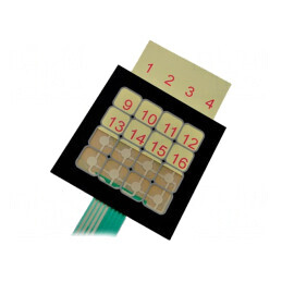 Tastatură cu Membrană 16 Butoane 80mm 2,54mm | Electronic-mag.ro | Componente Electronice