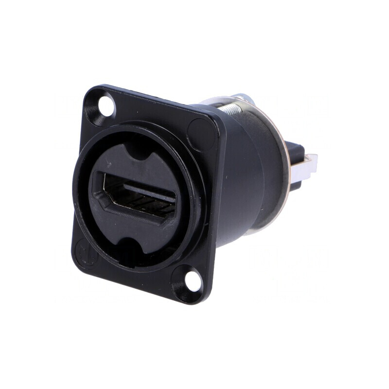 Adaptor HDMI Dublu Ecranat Aurit - Negru | Electronic-mag.ro | Componente Electronice