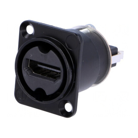 Adaptor HDMI Dublu Ecranat Aurit - Negru | Electronic-mag.ro | Componente Electronice