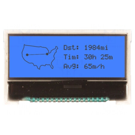 Display LCD Grafic 128x32 COG FSTN Albastru LED 3VDC | Electronic-mag.ro | Componente Electronice