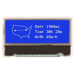 Afişaj LCD Grafic 128x32 COG STN Negative Albastru 3VDC | Electronic-mag.ro | Componente Electronice