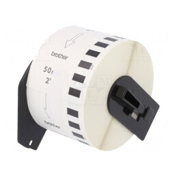 Etichetă Autoadezivă Albă 50mm x 30,48m Culoare Caracter Neagră | Electronic-mag.ro | Componente Electronice