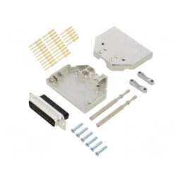 D-Sub 25-Pin Mufă Tată Crimpată Ecranată | Electronic-mag.ro | Componente Electronice