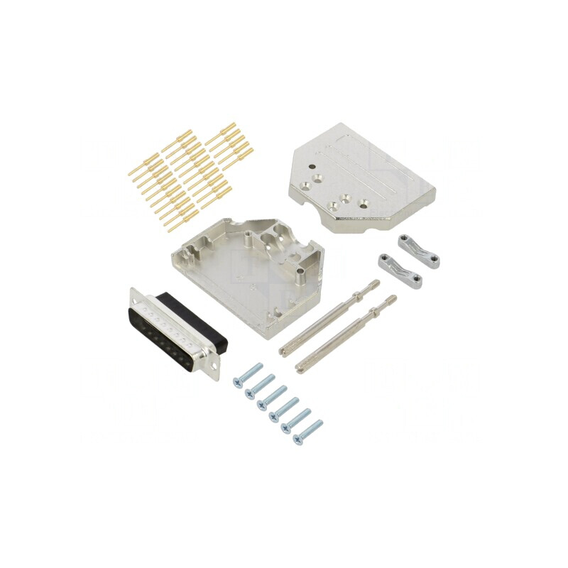 D-Sub 25-Pin Mufă Tată Crimpată Ecranată | Electronic-mag.ro | Componente Electronice