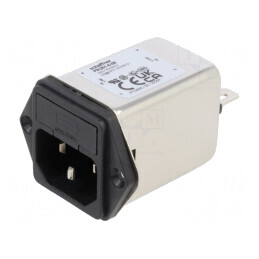 Conector alimentare AC soclu tată 4A 250V C14 FN261-4-06 | Electronic-mag.ro | Componente Electronice