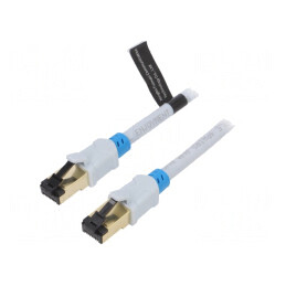 Patch Cord S/FTP Cat6 15m Gri Placaj Aurit