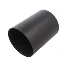 Heat Shrink Cap 100mm Black Polyolefin