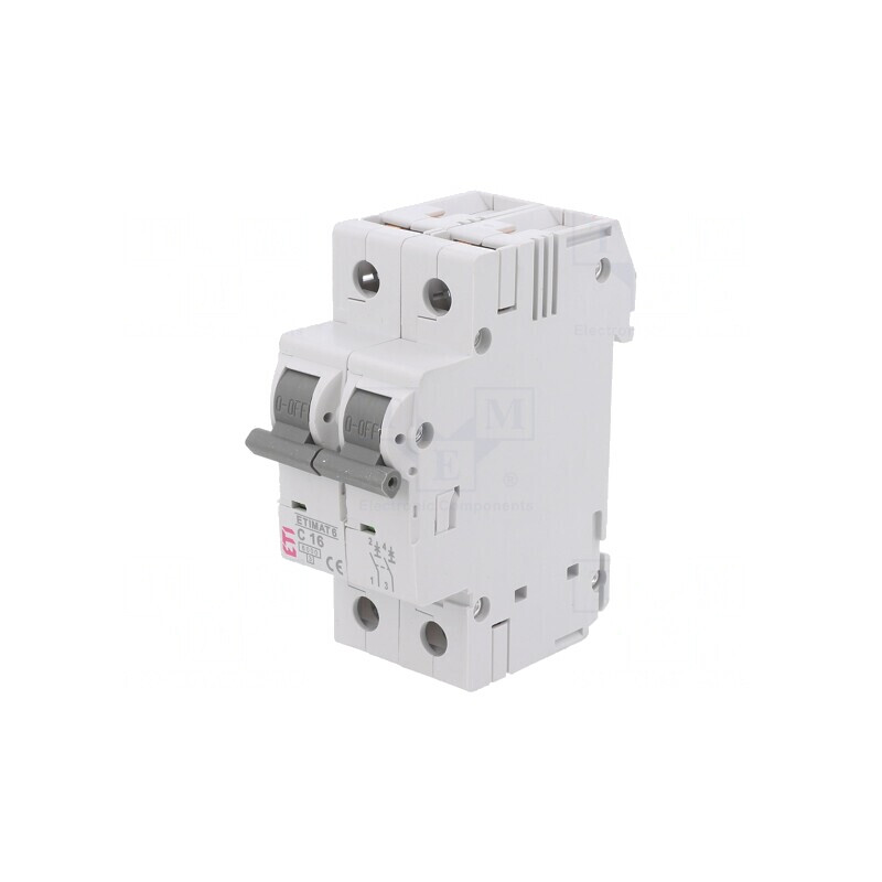 Întrerupător de Supracurent 16A 2 Poli 6kA 230/400V | Electronic-mag.ro | Componente Electronice