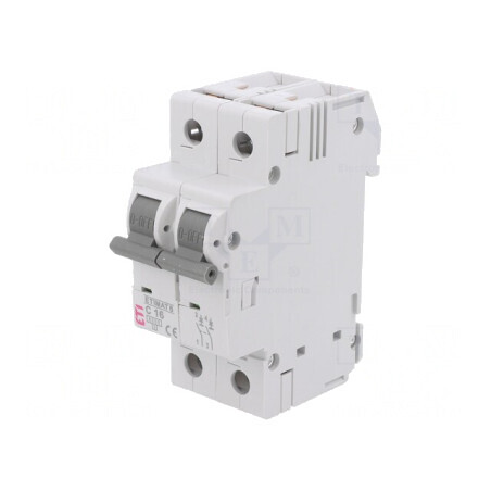 Întrerupător de Supracurent 16A 2 Poli 6kA 230/400V | Electronic-mag.ro | Componente Electronice