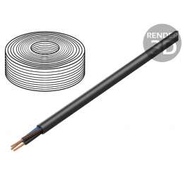 Cablu | H07RN-F,TITANEX® | rotund | litat | Cu | 3G16mm2 | gumă | negru | 37033T