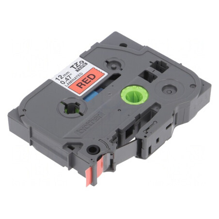 Bandă TZE-431 12mm x 8m Roșu/Negru | Electronic-mag.ro | Componente Electronice