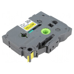 Bandă Etichetare Galbenă 12mm x 8m Negru pe Galben TZE-631 | Electronic-mag.ro | Componente Electronice
