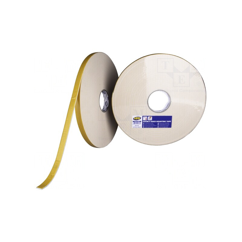 Bandă dublu adezivă albă 19mm x 25m | Electronic-mag.ro | Componente Electronice