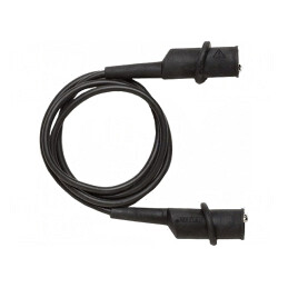 Cablu de măsurare 10A cu clemă crocodil neagră Pomona | Electronic-mag.ro | Componente Electronice