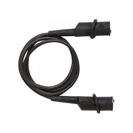 Cablu de măsurare 10A cu clemă crocodil neagră Pomona | Electronic-mag.ro | Componente Electronice