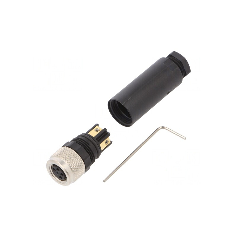 Conector M8 4PIN Femelă pe Cablu IP67 30V | Electronic-mag.ro | Componente Electronice