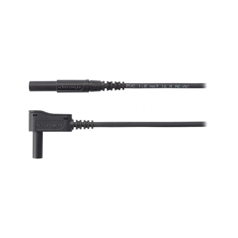 Cablu de măsurare 16A 2m PVC Negru | Electronic-mag.ro | Componente Electronice