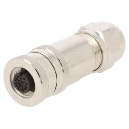 Mufă M12 8 PIN mamă IP67 pentru DeviceNet/CANopen pe cablu | Electronic-mag.ro | Componente Electronice