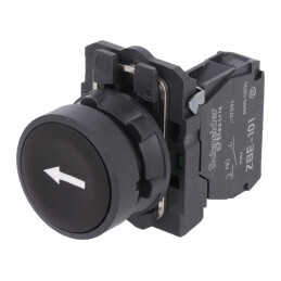 Comutator apăsare 22mm 1 NO negru XB5