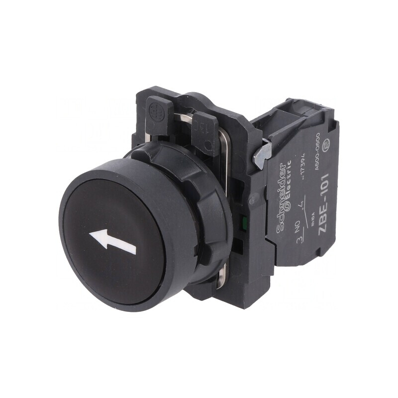 Comutator apăsare 22mm 1 NO negru XB5 | Electronic-mag.ro | Componente Electronice