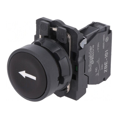 Comutator apăsare 22mm 1 NO negru XB5 | Electronic-mag.ro | Componente Electronice