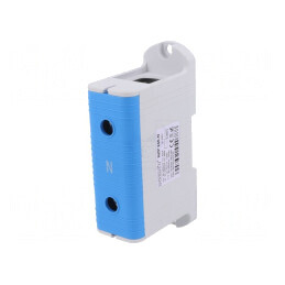 Conector Șină Albastră 240mm2 1 Pista 2 Borne TS35