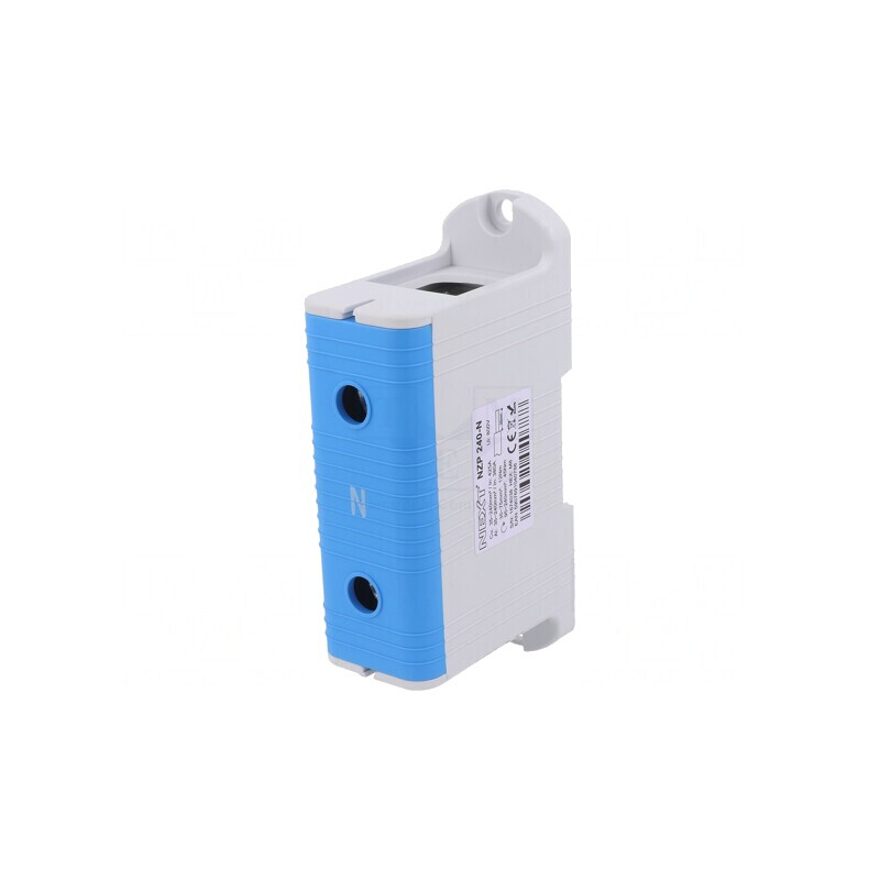 Conector Șină Albastră 240mm2 1 Pista 2 Borne TS35 | Electronic-mag.ro | Componente Electronice
