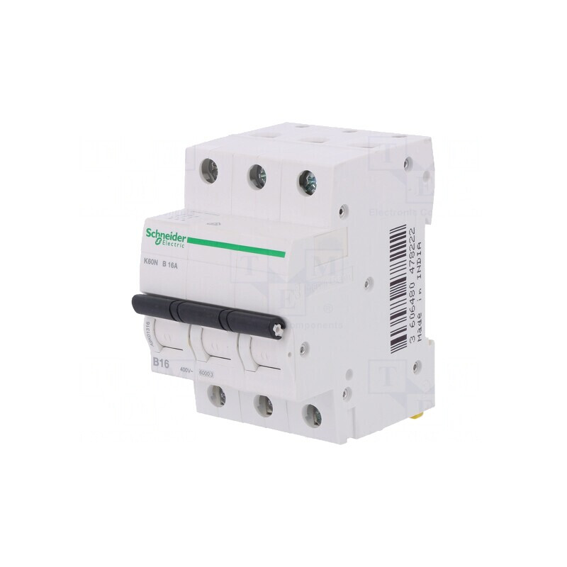 Întrerupător de Supracurent 16A 3P 6kA 230/400V | Electronic-mag.ro | Componente Electronice