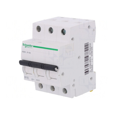 Întrerupător de Supracurent 16A 3P 6kA 230/400V | Electronic-mag.ro | Componente Electronice