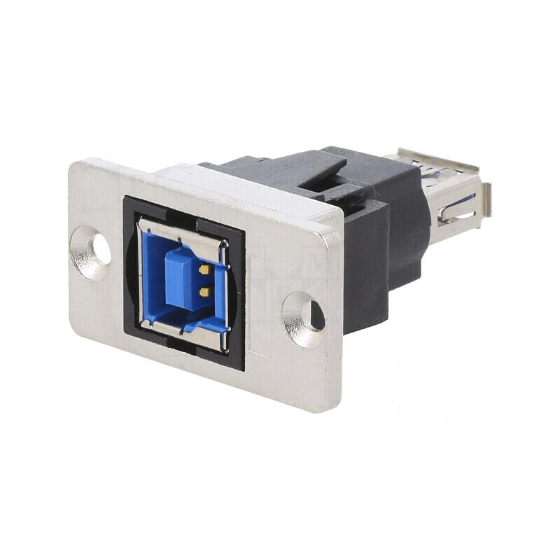 Adaptor USB A la USB B SLIM 3.0 Aurit Metal | Electronic-mag.ro | Componente Electronice