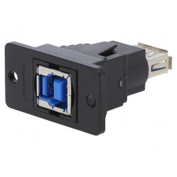 Adaptor USB A la USB B SLIM 3.0 Aurit Metal | Electronic-mag.ro | Componente Electronice