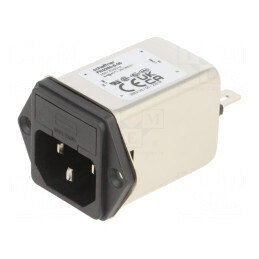 Conector alimentare AC soclu tată 6A 250VAC C14 | Electronic-mag.ro | Componente Electronice