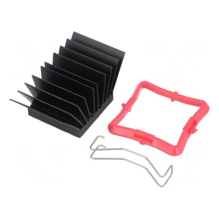 Radiator extrudat cu aripioare BGA negru 27x27mm | Electronic-mag.ro | Componente Electronice