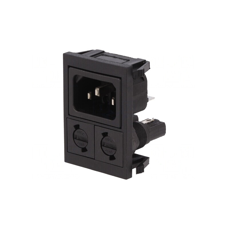 Conector Alimentare AC Soclu Tată 10A 250V IEC 60320 | Electronic-mag.ro | Componente Electronice