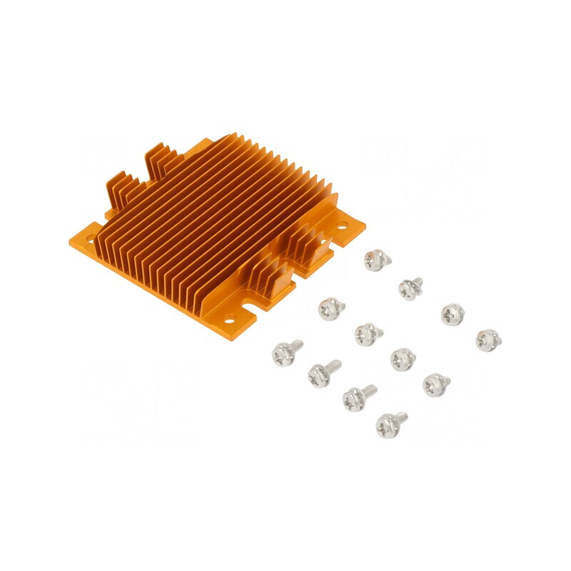Radiator extrudat cu aripioare BGA aurie 58x61mm | Electronic-mag.ro | Componente Electronice