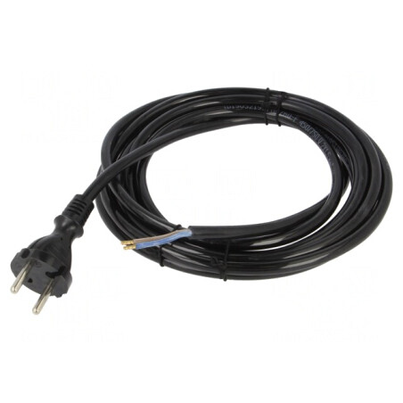 Cablu Alimentare Negru 4m 2x1,5mm 16A | Electronic-mag.ro | Componente Electronice