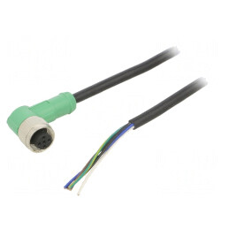 Cablu de Conectare M12 5P 5m în Unghi PVC 60VAC 4A