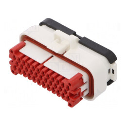 Conector automotive AMPSEAL 35 pini mamă albă pe cablu | Electronic-mag.ro | Componente Electronice