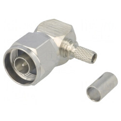 Mufă N tată unghi 90° 50Ω cablu CNT-240 | Electronic-mag.ro | Componente Electronice