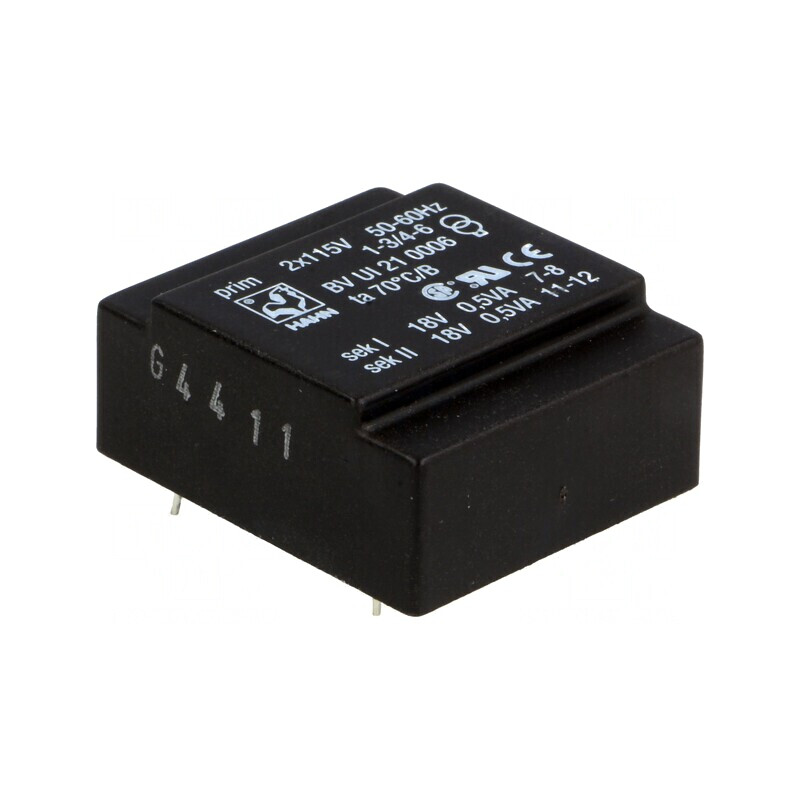 Transformator Încapsulat 1VA 18V 27mA PCB | Electronic-mag.ro | Componente Electronice