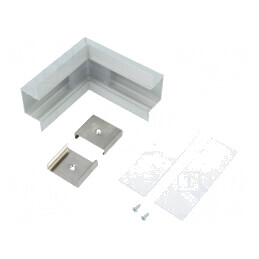 Conector 90° Aluminiu Anodat Argintiu VARIO30-05 | Electronic-mag.ro | Componente Electronice