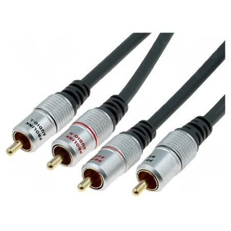 Cablu RCA x2 5m Negru | Electronic-mag.ro | Componente Electronice