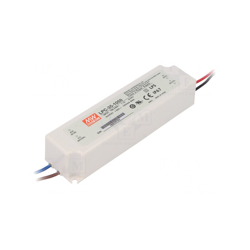 Alimentator LED 31,5W 9-30VDC 1050mA 90-264VAC | Electronic-mag.ro | Componente Electronice