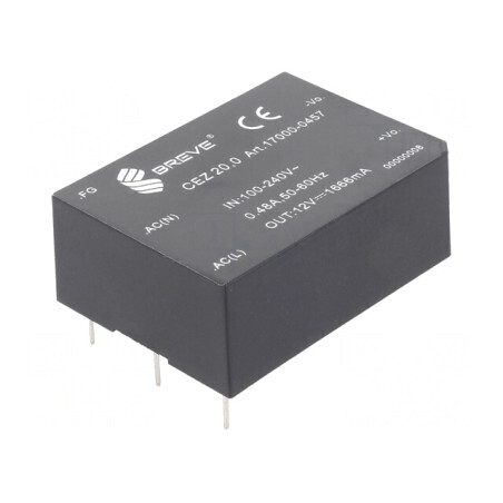 Convertor AC/DC 20W 12VDC | Electronic-mag.ro | Componente Electronice