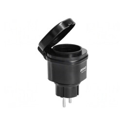 Soclu de rețea 230V IP44 30m negru | Electronic-mag.ro | Componente Electronice
