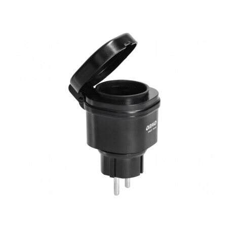 Soclu de rețea 230V IP44 30m negru | Electronic-mag.ro | Componente Electronice
