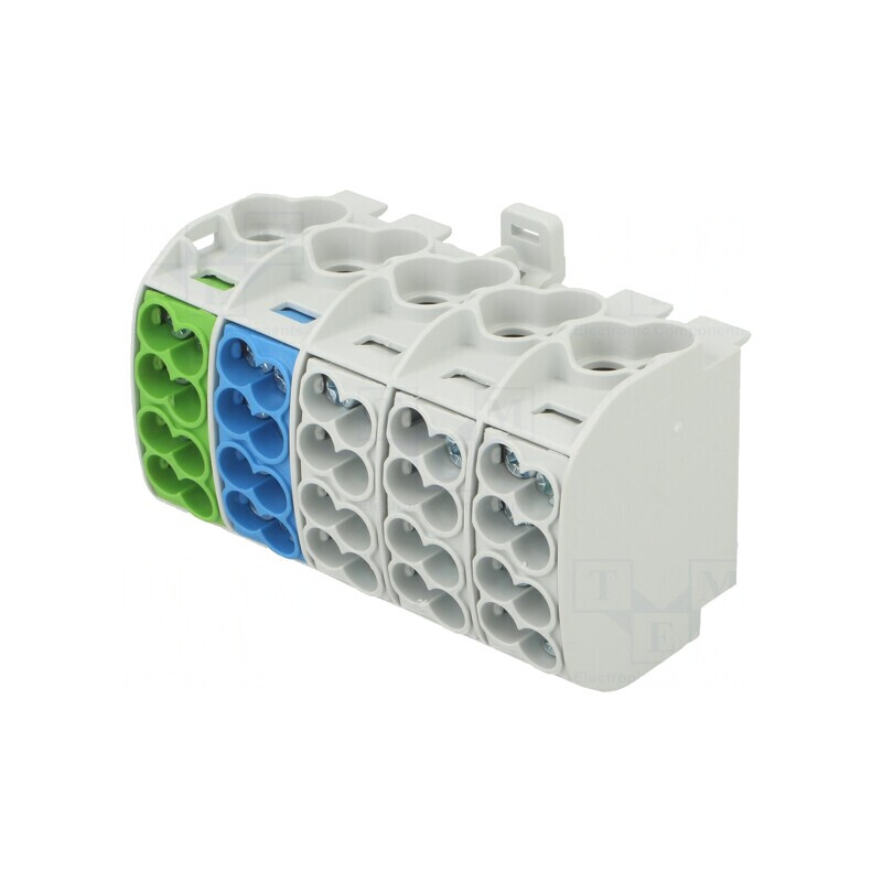 Bloc de distribuție cu 5 piste TS35, 16-25mm2 | Electronic-mag.ro | Componente Electronice