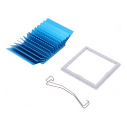 Radiator extrudat cu aripioare BGA albastru 42,5mm | Electronic-mag.ro | Componente Electronice