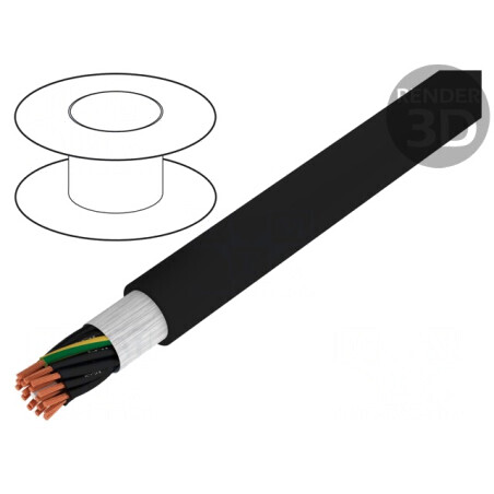Cablu electric rotund HELULIGHT® 18G1,5mm2 PVC negru | Electronic-mag.ro | Componente Electronice