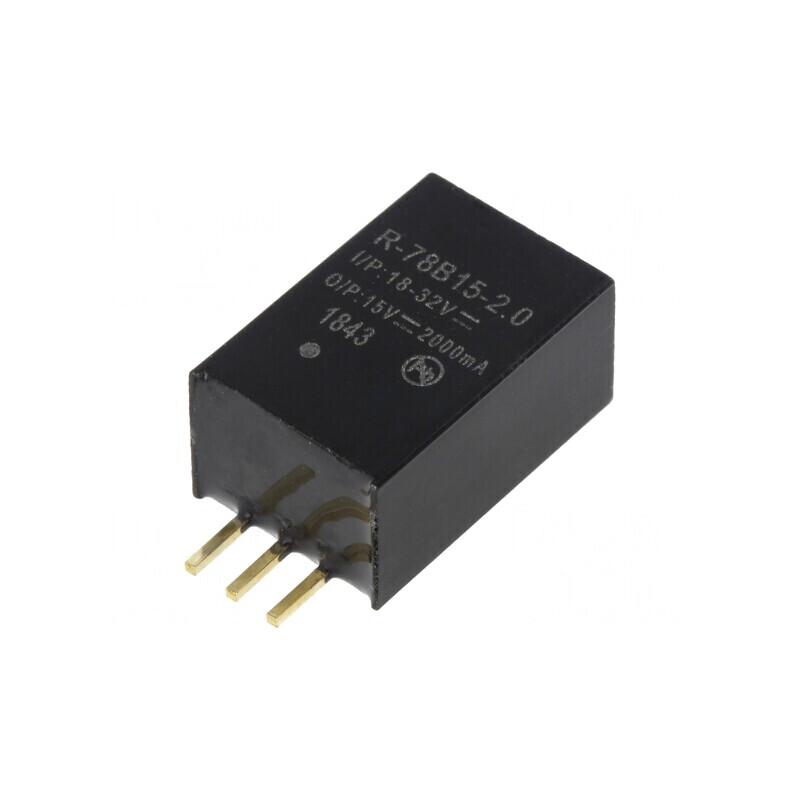 Convertor DC/DC 30W 18-32V la 15V 2A SIP3 | Electronic-mag.ro | Componente Electronice